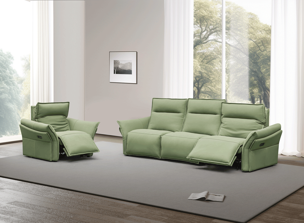 ESF Furniture - GM56 2 Piece Sofa Recliner Set in Mat - GM56-SC