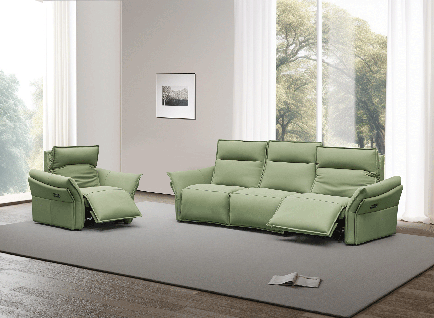 ESF Furniture - GM56 Armchair Power Recliner in Mat - GM56-C