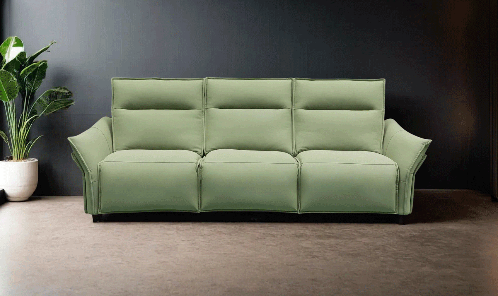 ESF Furniture - GM56 Sofa Recliner in Mat - GM56-S