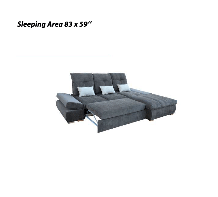 ESF FURNITURE - Estero Sectional Right with Bed and storage - ESTERO