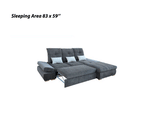 ESF FURNITURE - Estero Sectional Right with Bed and storage - ESTERO
