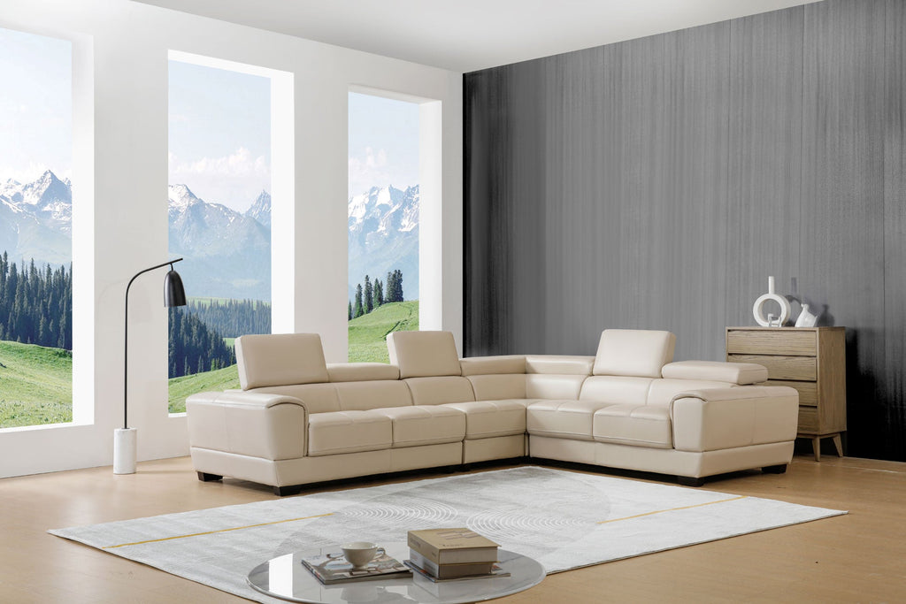 ESF Furniture - 2786 Sectional in Cream - 2786-SEC