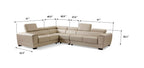 ESF Furniture - 2786 Sectional in Cream - 2786-SEC