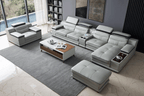 ESF Furniture - 908 Sectional Left in Light Grey - 908SECTIONAL