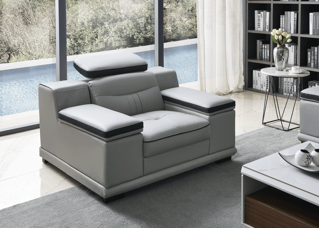 ESF Furniture - 908 Armchair in Light Grey - 908CHAIR