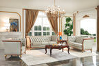 ESF Furniture - 401 Grey Leather Sofa - 4013