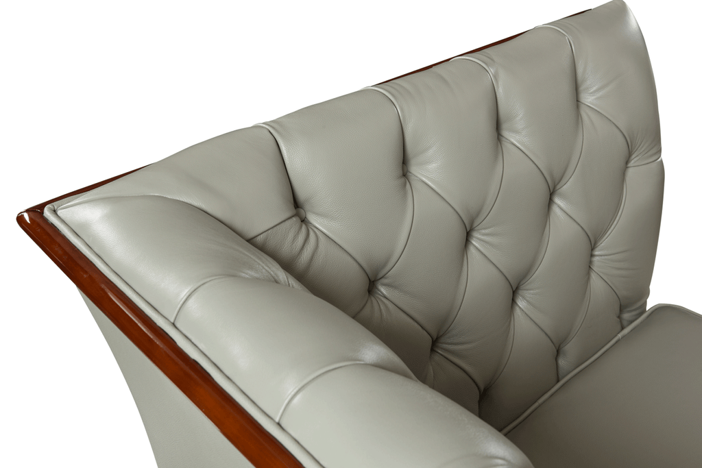 ESF Furniture - 401 Grey Leather Sofa - 4013