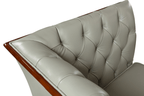 ESF Furniture - 401 Grey Leather Sofa - 4013