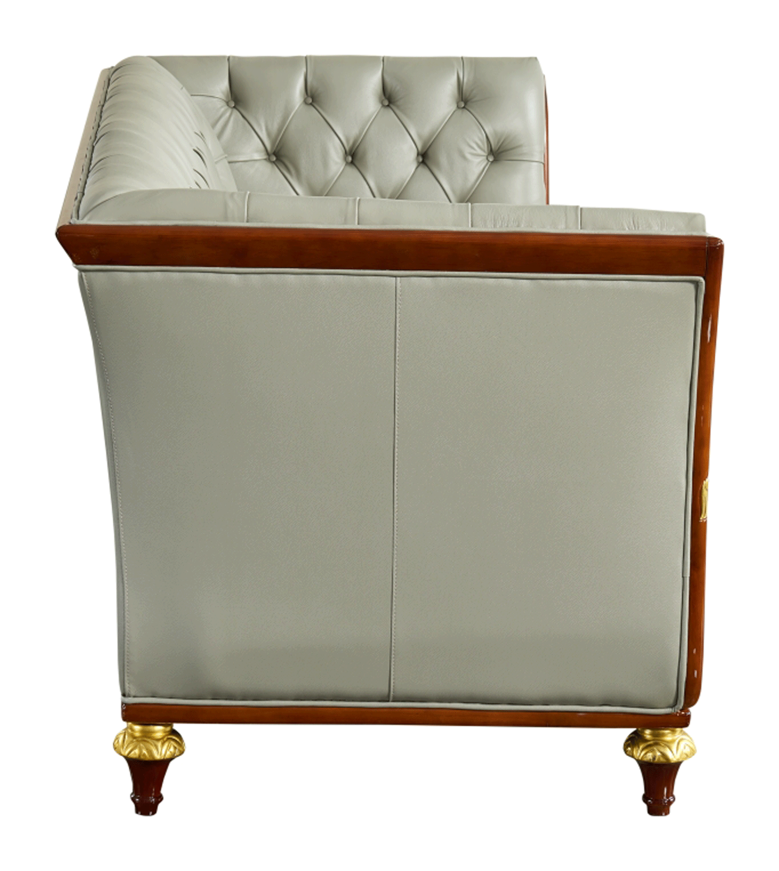ESF Furniture - 401 Grey Leather Sofa - 4013
