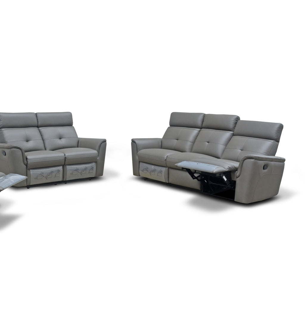 ESF Furniture - 8501 2 Piece Recliner Sofa Set in Dark Grey - 8501DARKGREY-SL