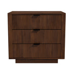 Lola Walnut Nightstand 3-Drawer