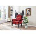 64" Tall Red and Black Accent Chair