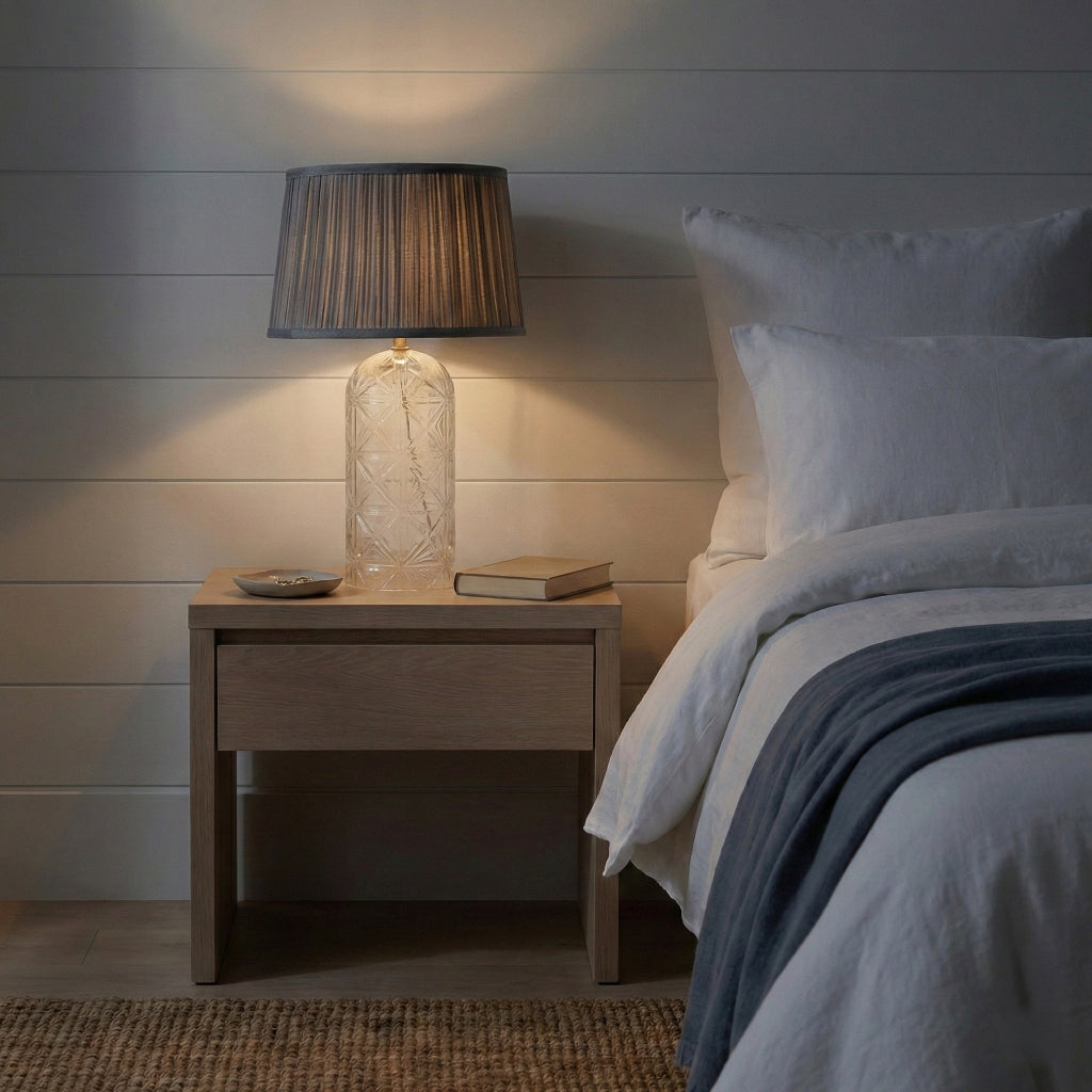 Luxora Table Lamp Gold - Clear and Grey
