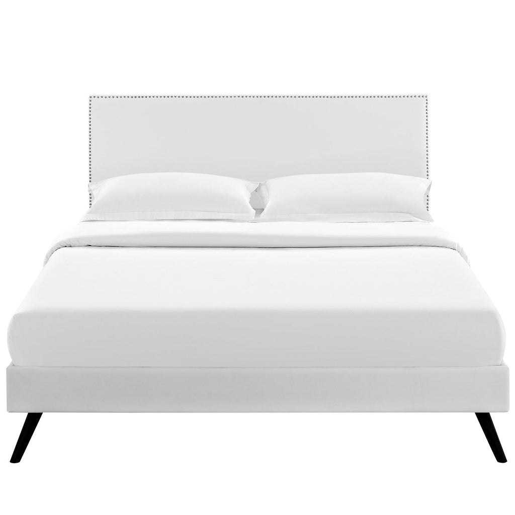 Phoebe Platform Bed with Round Splayed Legs