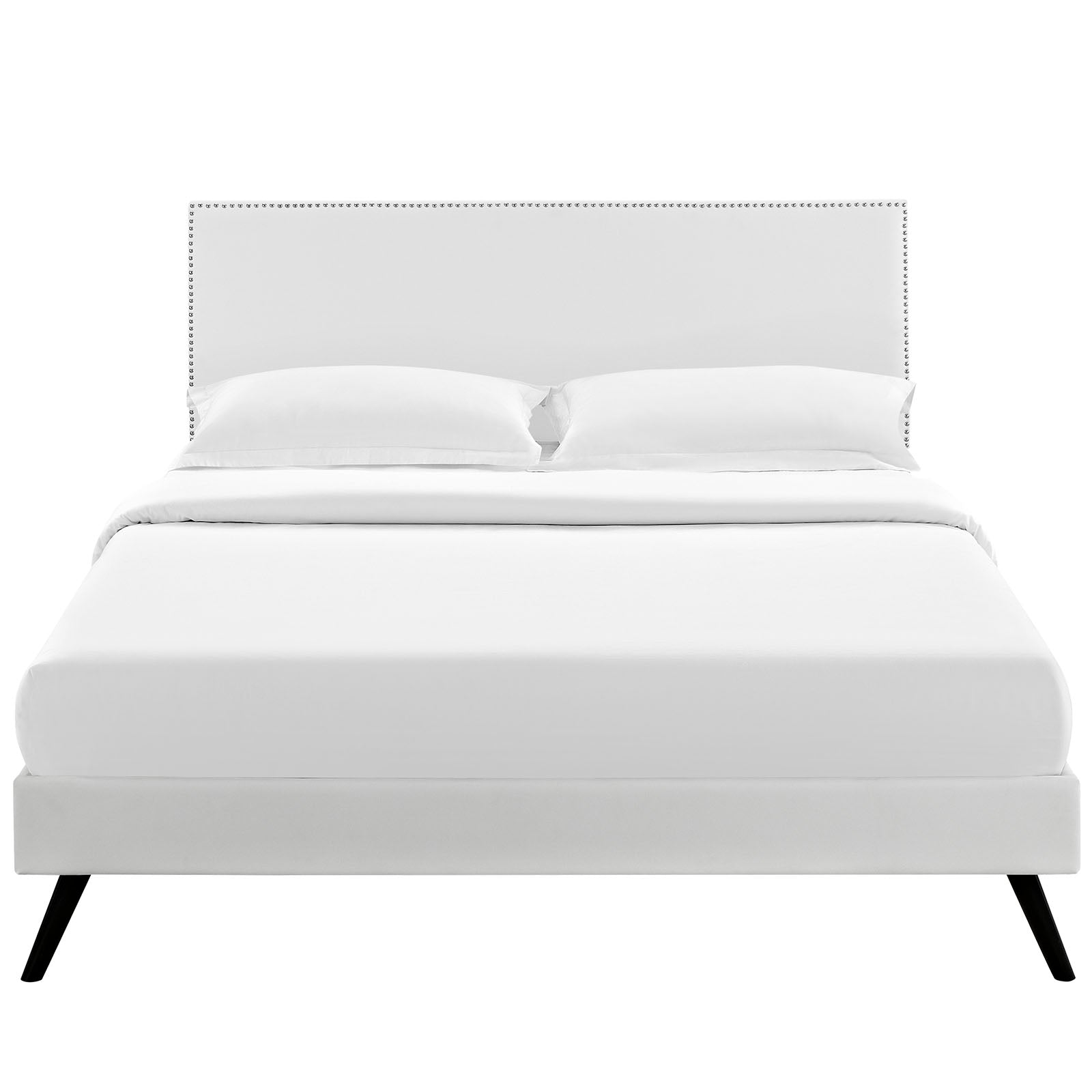 Phoebe Platform Bed with Round Splayed Legs