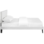 Phoebe Platform Bed with Round Splayed Legs