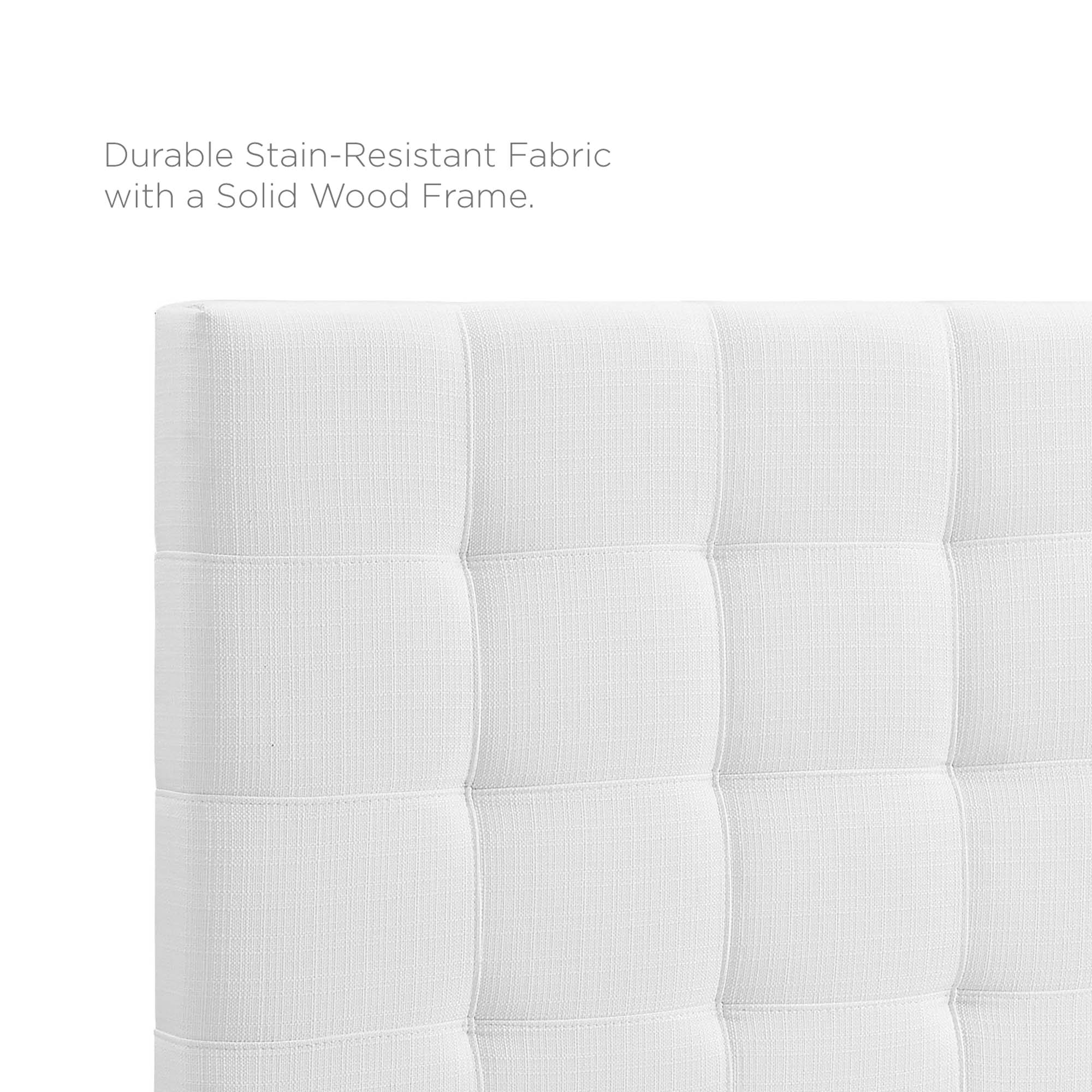 Paisley Tufted Upholstered Linen Fabric Headboard