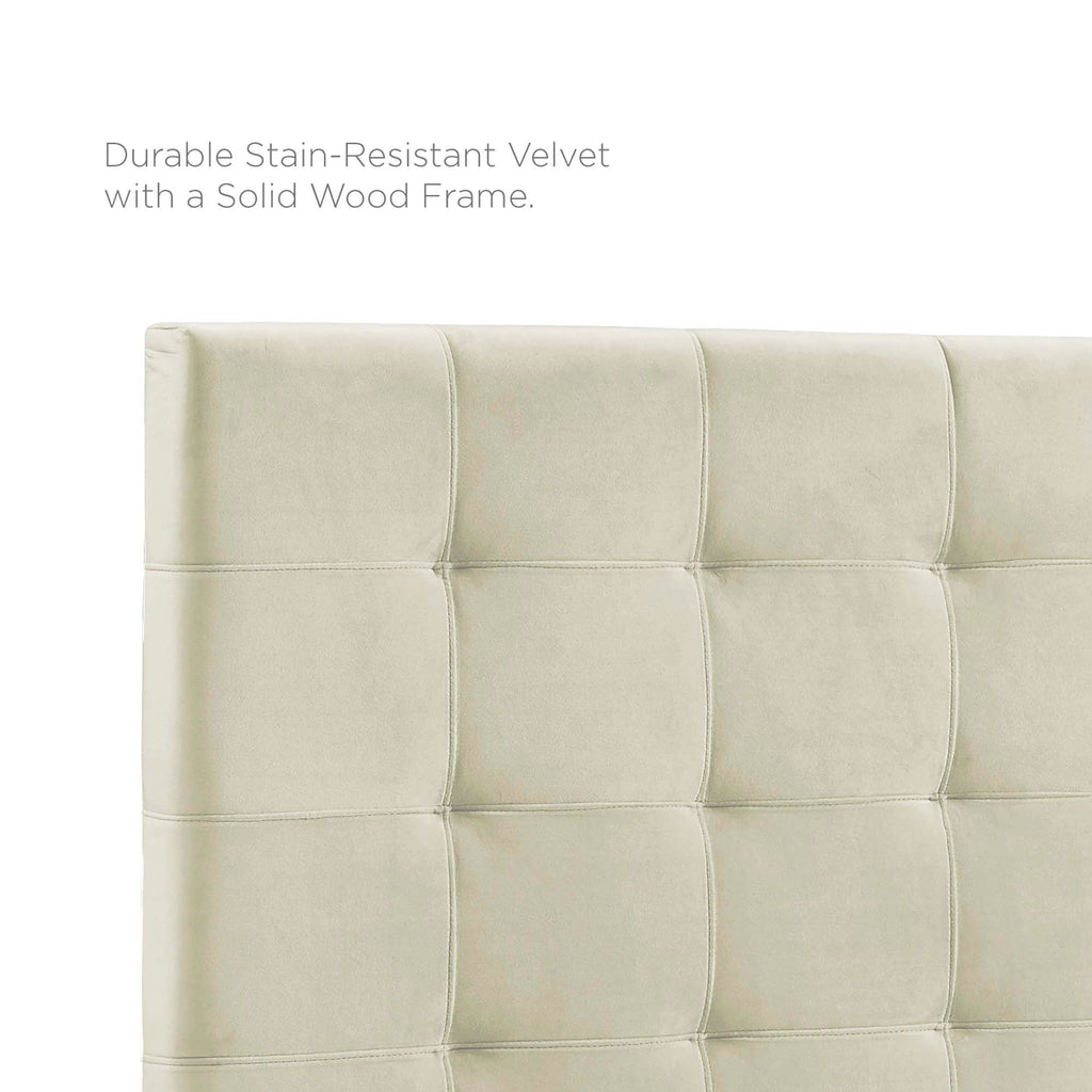 Paisley Tufted Upholstered Performance Velvet Headboard