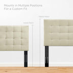 Paisley Tufted Upholstered Performance Velvet Headboard
