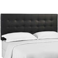 Paisley Tufted Upholstered Faux Leather Headboard