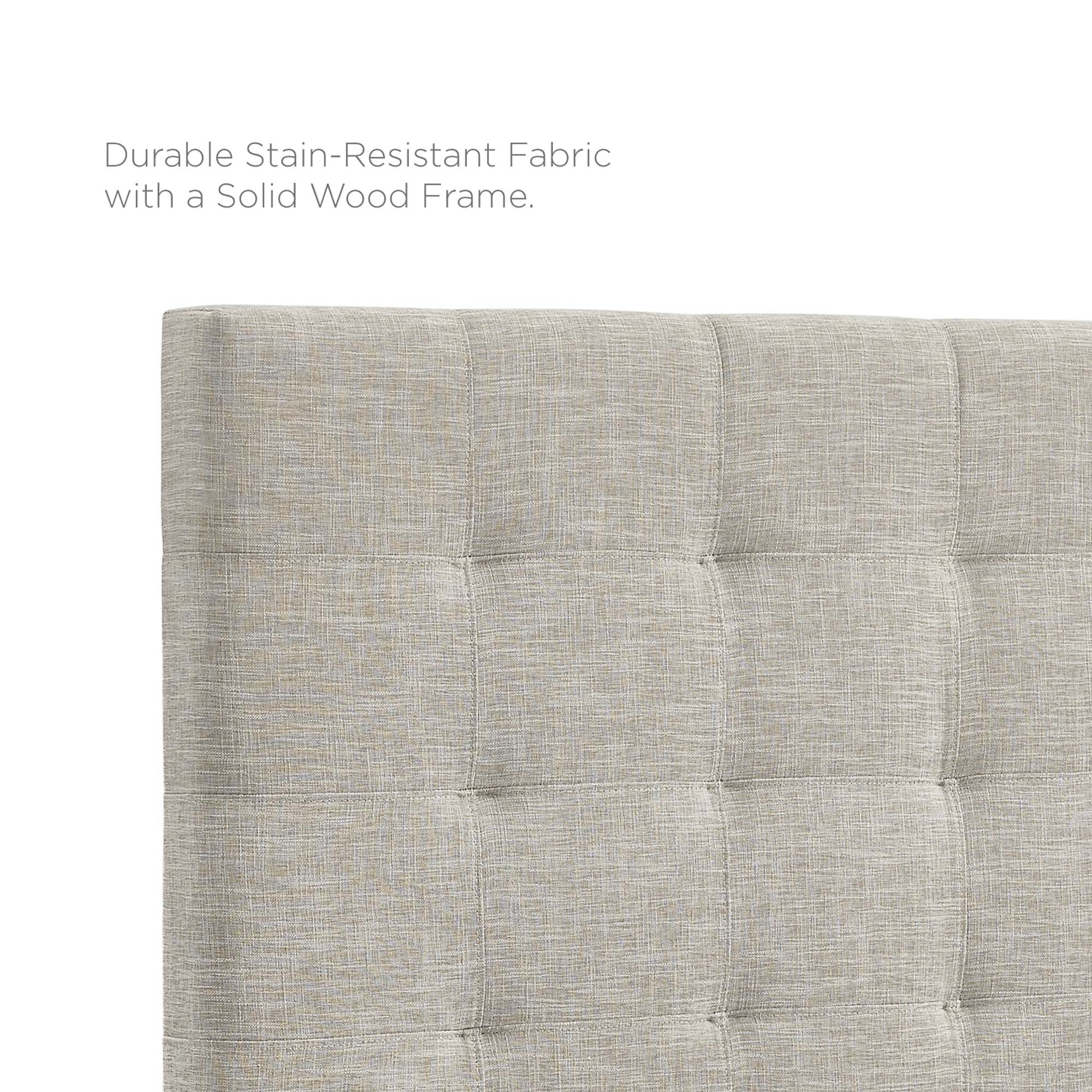 Paisley Tufted Upholstered Linen Fabric Headboard