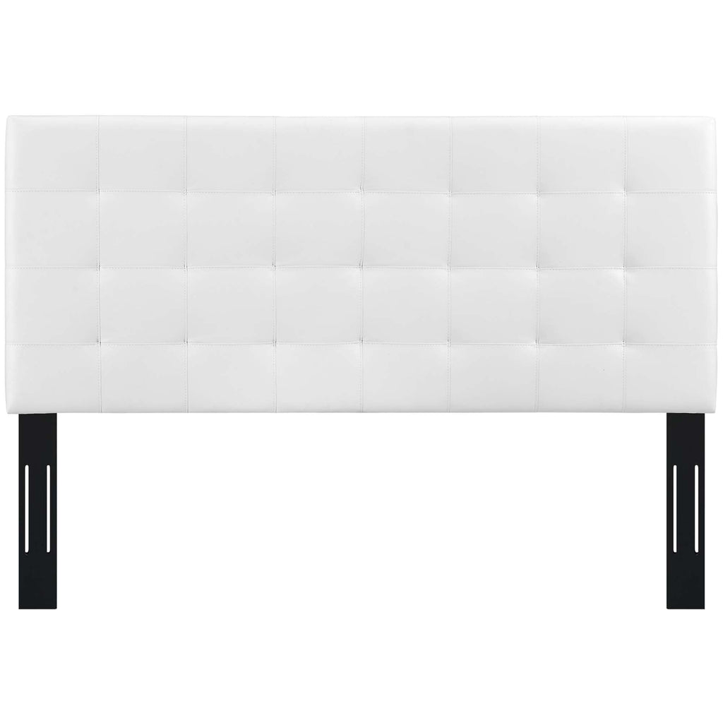 Paisley Tufted Upholstered Faux Leather Headboard