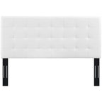 Paisley Tufted Upholstered Faux Leather Headboard