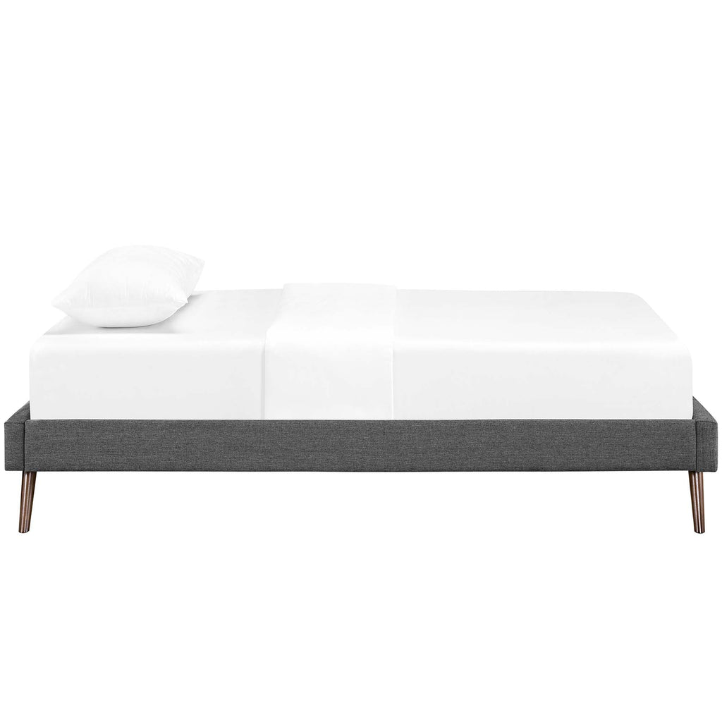 Loryn Fabric Bed Frame with Round Splayed Legs