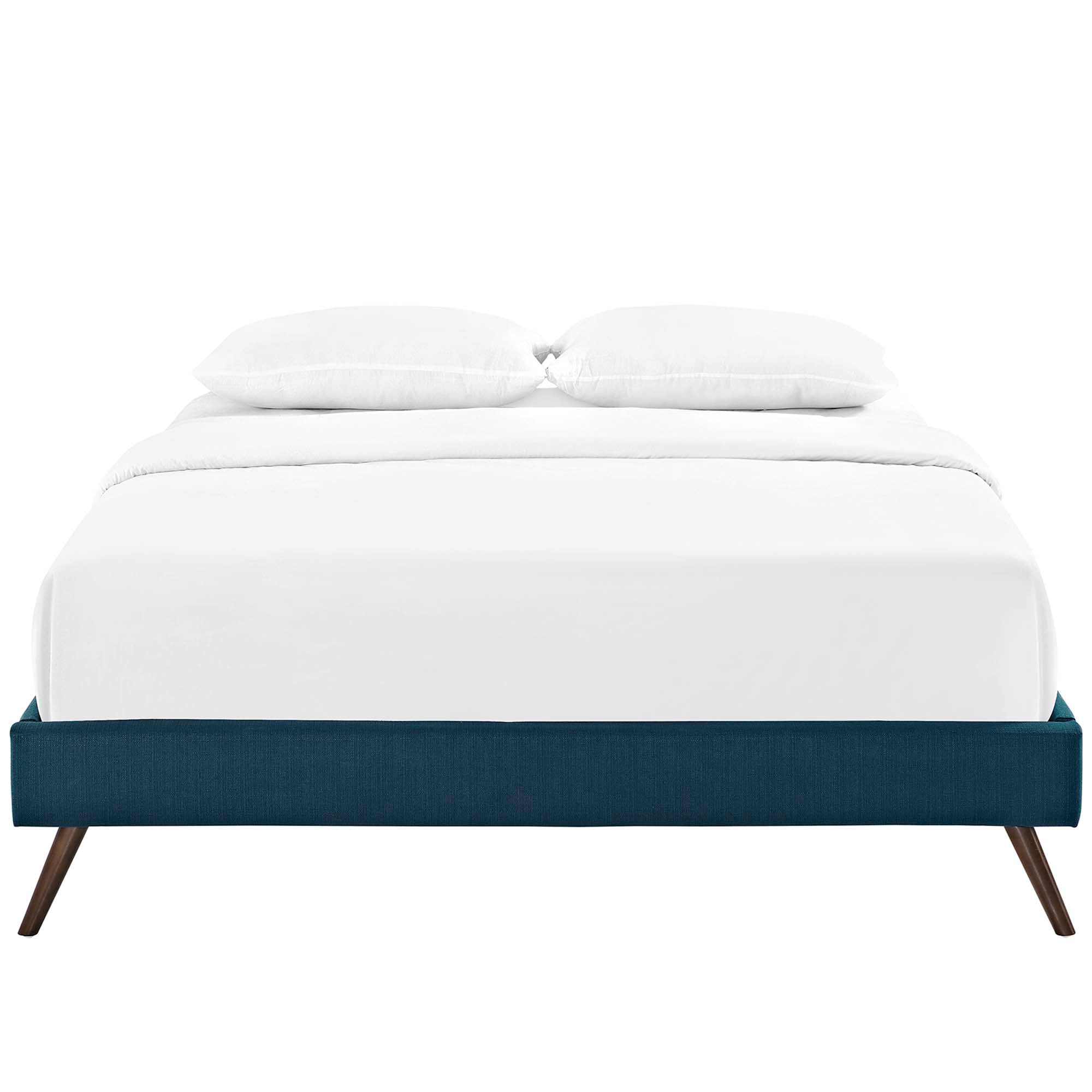 Loryn Fabric Bed Frame with Round Splayed Legs