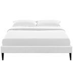 Tessie Vinyl Bed Frame with Squared Tapered Legs