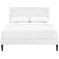 Ruthie Vinyl Platform Bed with Squared Tapered Legs