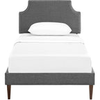 Corene Fabric Platform Bed with Squared Tapered Legs