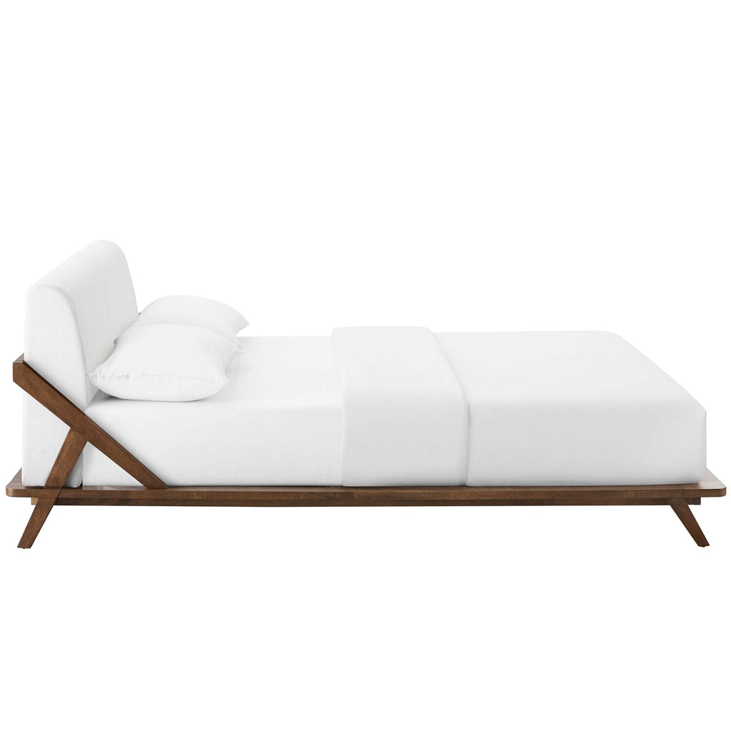 Luella Upholstered Fabric Queen Platform Bed