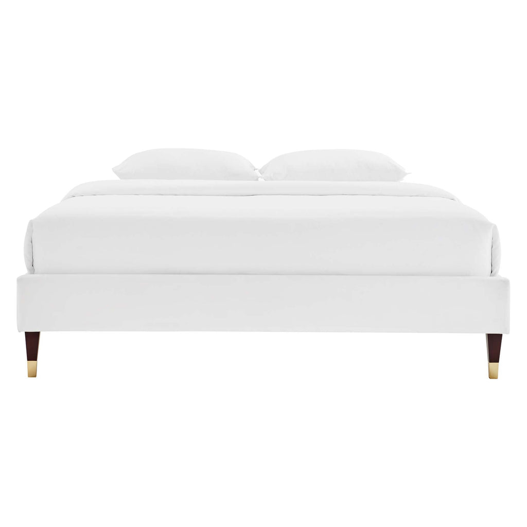 Harlow Performance Velvet Platform Bed Frame