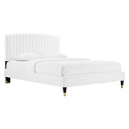 Alessi Performance Velvet Queen Platform Bed