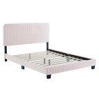 Celine Channel Tufted Performance Velvet Platform Bed