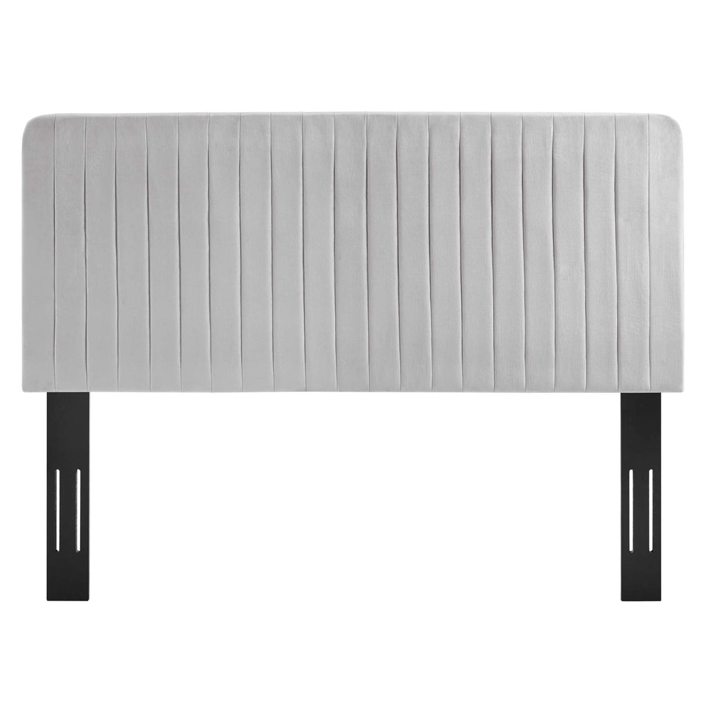 Milenna Channel Tufted Performance Velvet Headboard