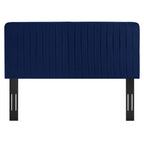 Milenna Channel Tufted Performance Velvet Headboard