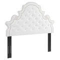 Gwyneth Tufted Performance Velvet Platform Bed With Gold Metal Legs