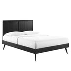 Alana Wood Platform Bed With Splayed Legs