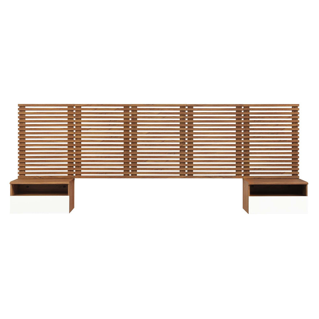 Render Wall Mount Headboard and Modern Nightstands
