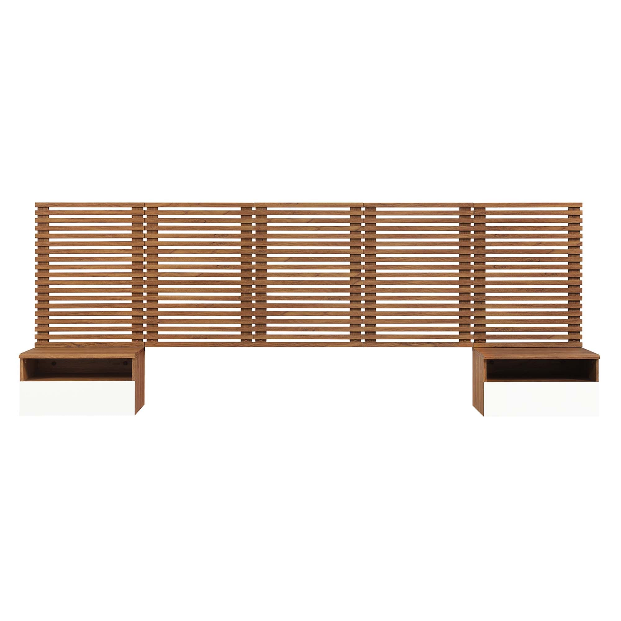 Render Wall Mount Headboard and Modern Nightstands