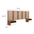 Render Wall Mount Headboard and Modern Nightstands