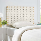 Sparta Weave Wall-Mount Vegan Leather Headboard