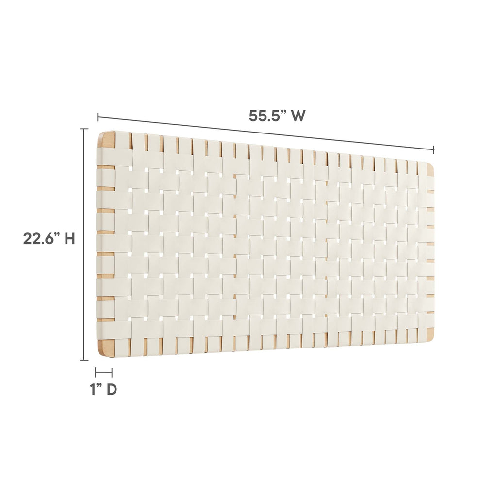 Sparta Weave Wall-Mount Vegan Leather Headboard