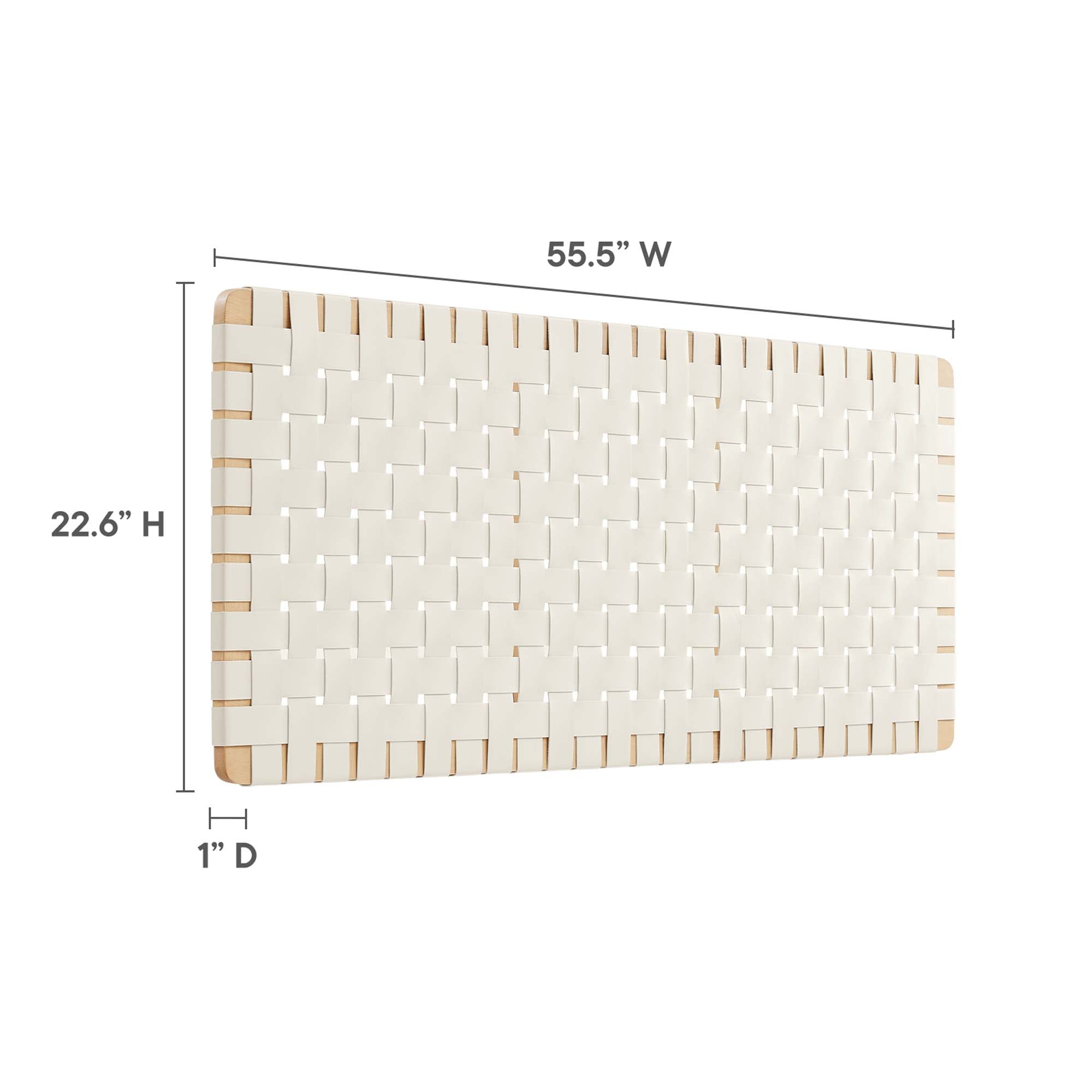 Sparta Weave Wall-Mount Vegan Leather Headboard