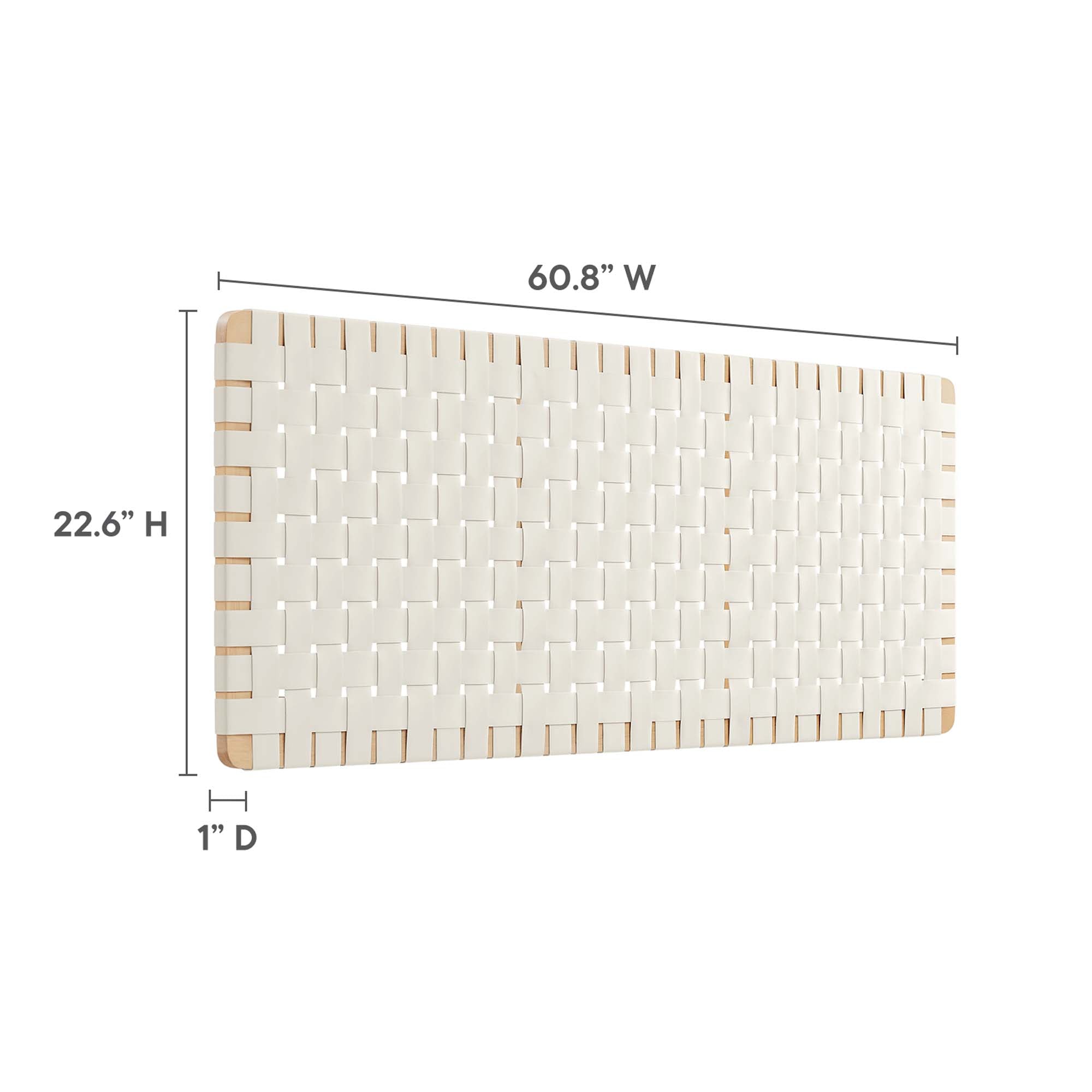 Sparta Weave Wall-Mount Vegan Leather Headboard