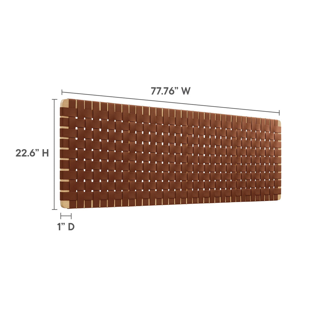 Sparta Weave Wall-Mount Vegan Leather Headboard