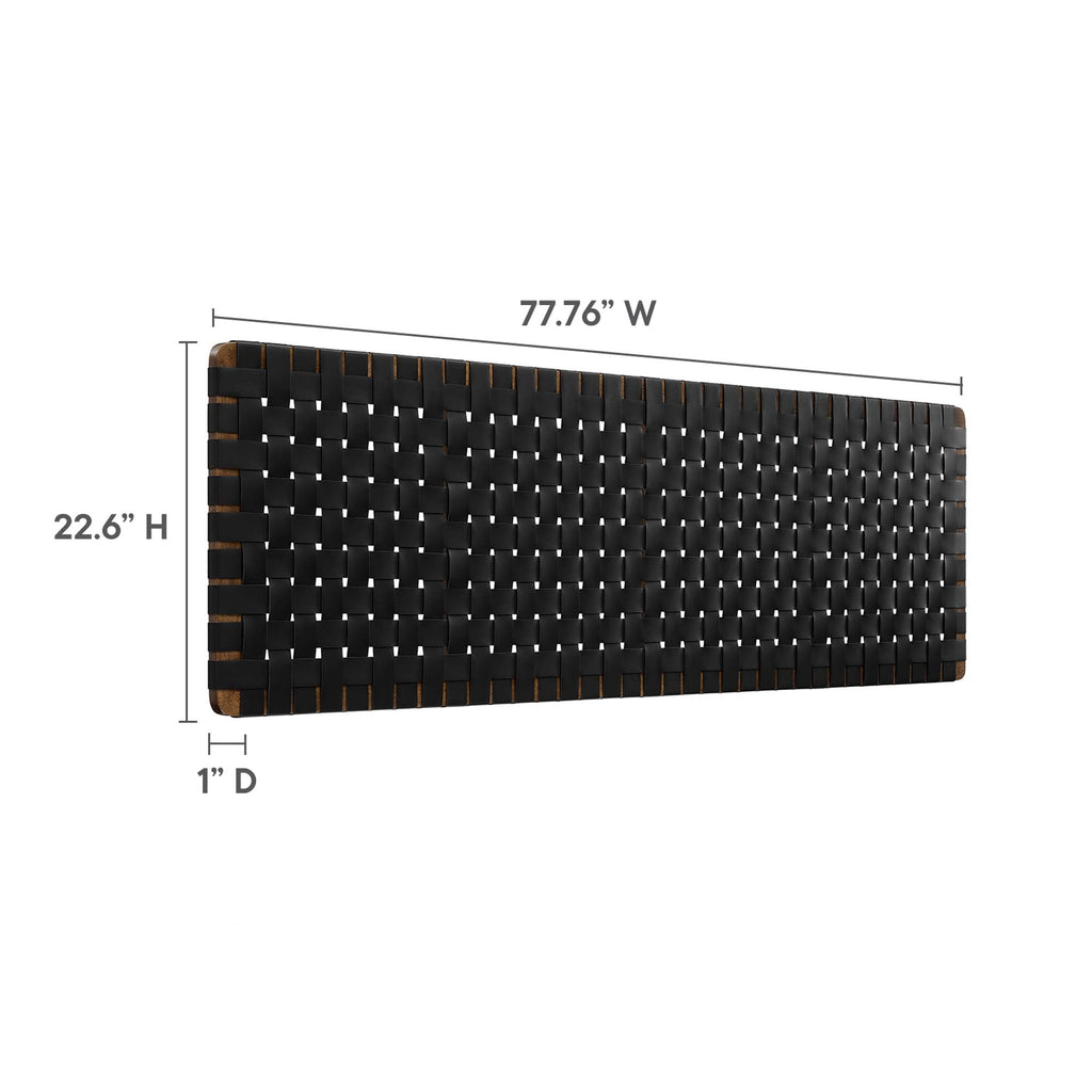 Sparta Weave Wall-Mount Vegan Leather Headboard