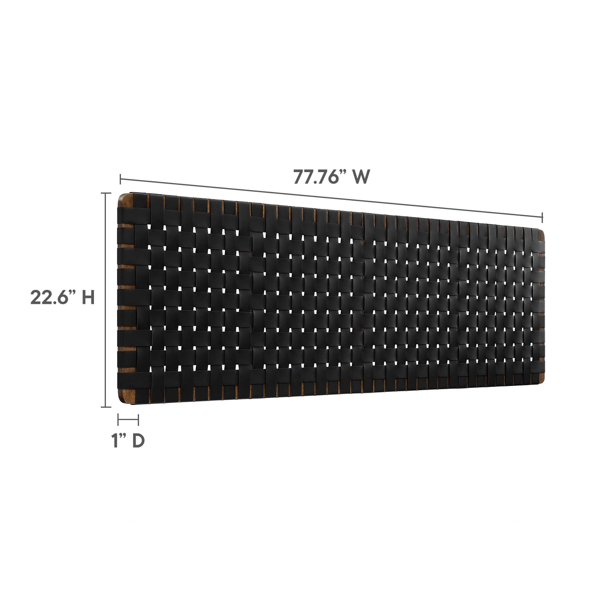 Sparta Weave Wall-Mount Vegan Leather Headboard